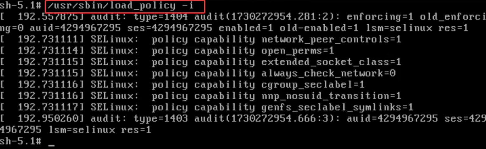 Load SELinux Policies