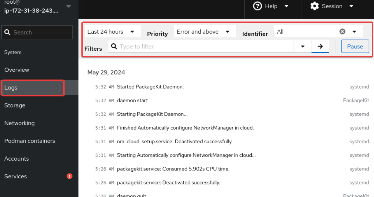 viewing-logs